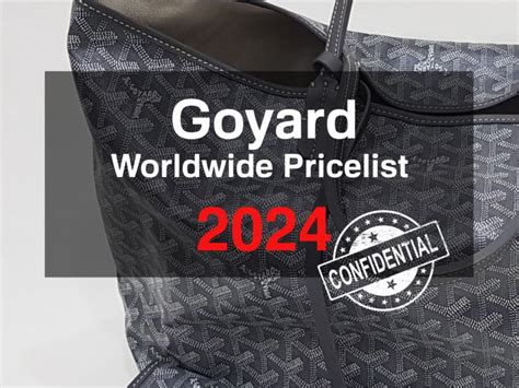 goyard goyardine price|goyard price list 2024.